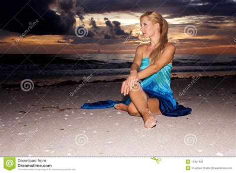 Sitting At Sunset Stock Image Image Of Clouds Away