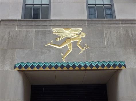 Winged Mercury By Lee Oscar Lawrie British Empire Building Art Sides