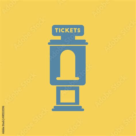 Vector Illustration In Flat Style Cinema Ticket Booth Stock Image And