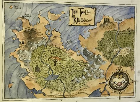 The Troll Kingdom A Map I Did To Help Tie My Comics Together Fantasy