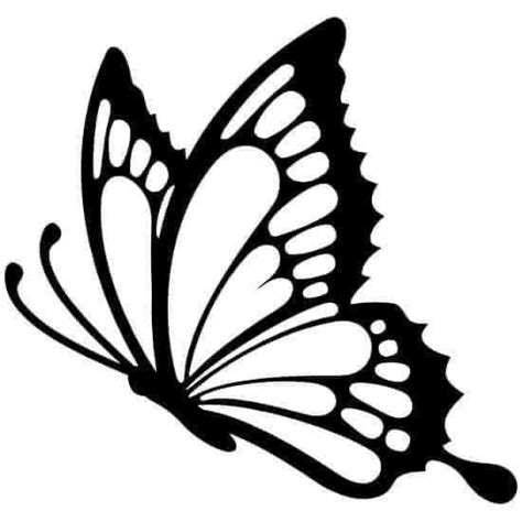 115 Simple Butterfly Outline Svg Svg Png Eps Dxf File