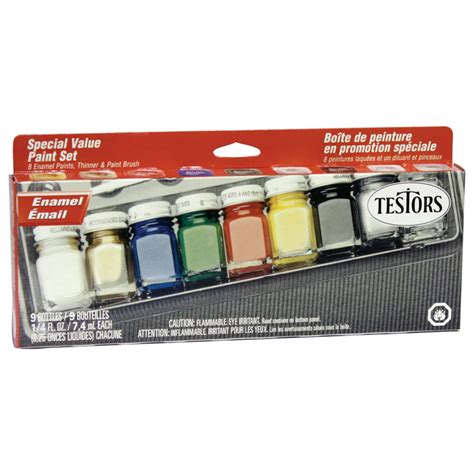Testors All Purpose Gloss Enamel Paint Set 8 Colors
