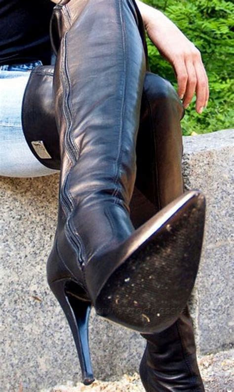 leather thigh high boots black high boots leather boots heels heeled boots high knee boots