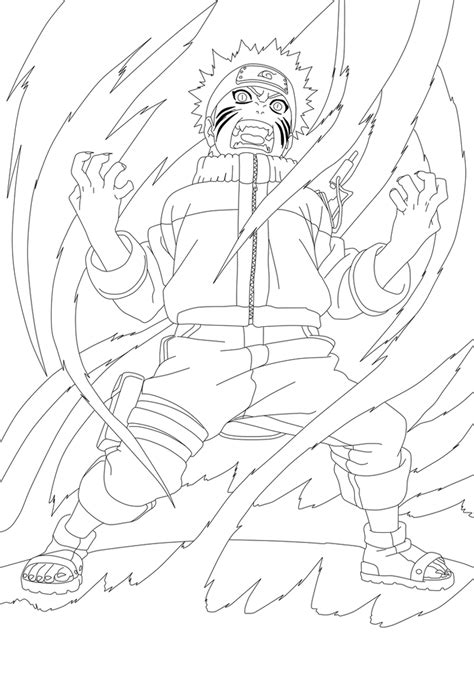 Naruto Kyubi Lineart By Xset On Deviantart Manga Coloring Book