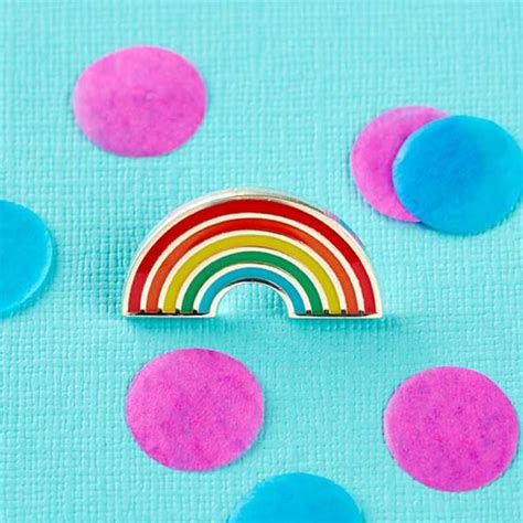Rainbow Enamel Pin Rainbow Lapel Pin Pride Lgbt Etsy
