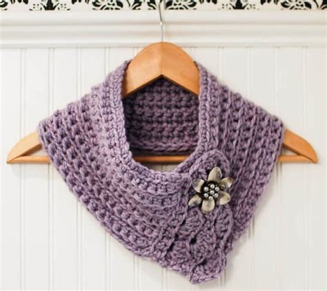 Crochet Pattern Pretty Cowl Scarf By Petalstopicots On Etsy