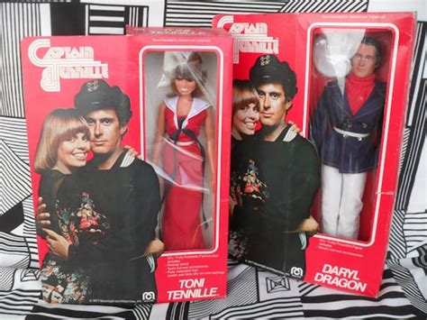 Vintage Captain And Tennille Dolls Mint In Box By Mego 1970s