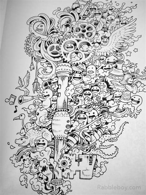 doodle invasion  crazy coloring book  kerby rosanes rabbleboy kenneth lamug author