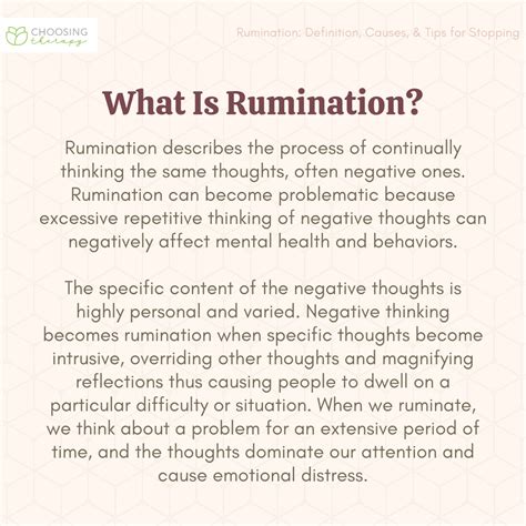 Rumination Definition Causes And 10 Tips To Stop