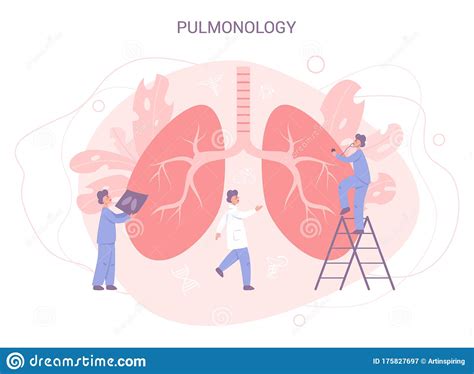 Pulmonology Concept Lungs Disease Examination And Treatment Stock