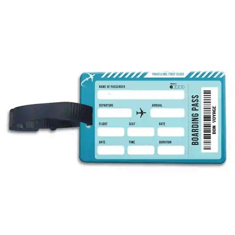 Luggage Tag Boarding Pass For Bags And Travel Dot Badges