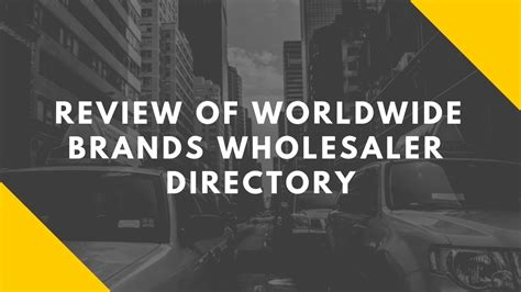 Or do you invest it into an ecommerce venture that will last as well as. Review of WorldWide Brands Wholesaler Directory - YouTube