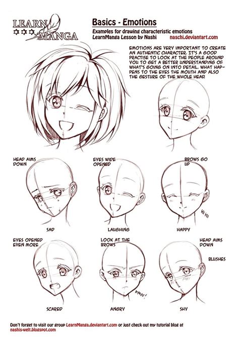 Learn Manga Emotions By Naschi How To Draw Manga Face Girl Face