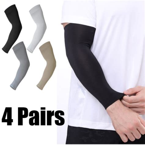 Pairs Cooling Arm Sleeves Cover Uv Sun Protection Outdoor Sports Basketball Discount Sale