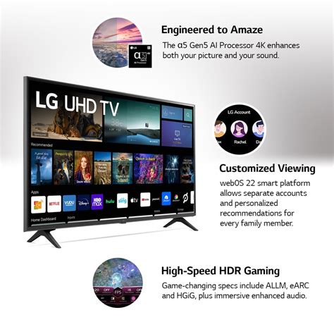 Lg 75 Class 4k Uhd 2160p Webos Smart Tv 75uq7070zud 2022 Model The