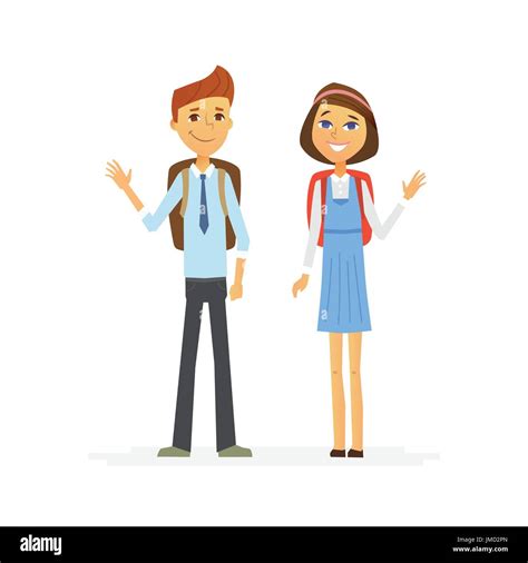 Boy And Girl School Uniform Stock Vector Images Alamy