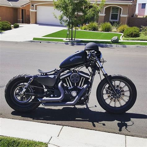 It's a sportier motorcycle with a strong engine and some badass styling. Bobber Inspiration - Harley-Davidson Sportster Iron 883 ...