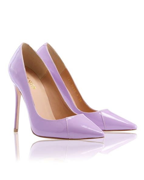 Shoes Paris Lilac Patent Leather Pointy Toe Heels 4