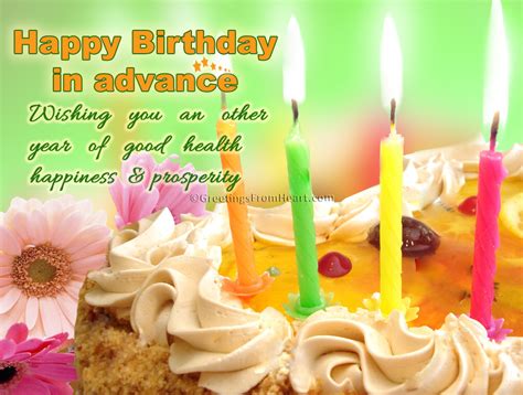 Advance Birthday Wishes Happy Birthday In Advance