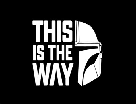This Is The Way Mandalorian Decal Sticker White 50in Free