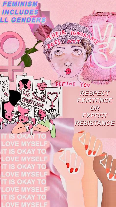 Feminist Aesthetic Collage Wallpaper Aesthetic Collage Feminist Art Vision Board Collage