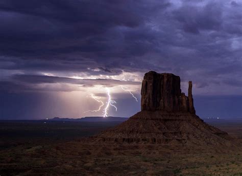Stunning Images Capture The Moment Lightning Strikes Over Monument Valley