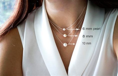 Single Pearl Necklace Mm Mm Mm Bridesmaid Necklace Etsy