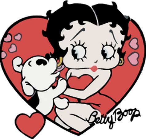 Betty Boop With Dog In Heart