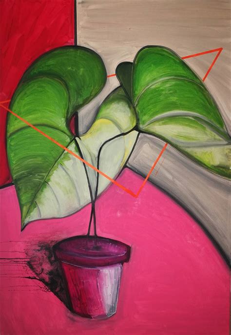 Still Life With Plants Painting By Marton Bende Saatchi Art