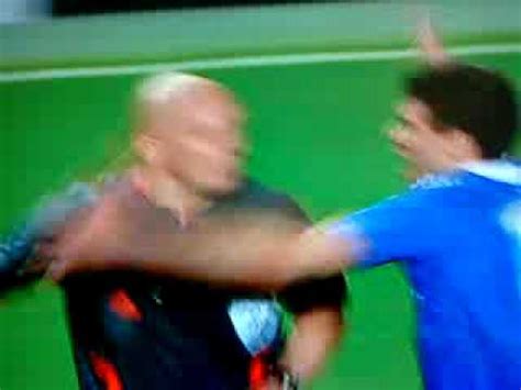 He's played with leverksuen, bayern. Ballack Attacks The Referee - YouTube
