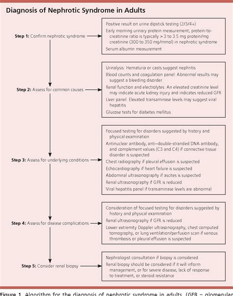 Figure 1 From Diagnosis And Management Of Nephrotic Syndrome In Adults