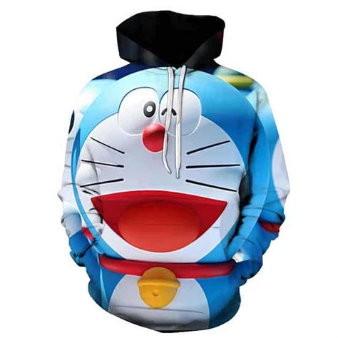 Anime Doraemon Casual Hoodies 3d Printed Hooded Streetwear Anime