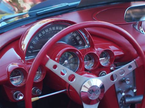 C1 Corvette Steering Wheel And Dashboard Steering Wheel Car Photos