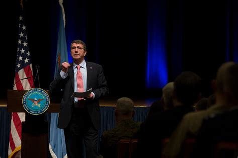 Defense Secretary Ash Carter Hosts An All Call Meeting At The Pentagon