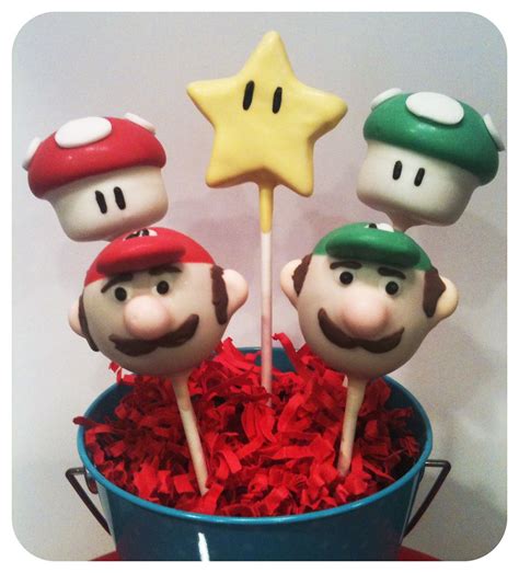 Super mario cake pops | diy. Super Mario Bros. cake pops | Mario and Luigi cake pops ...