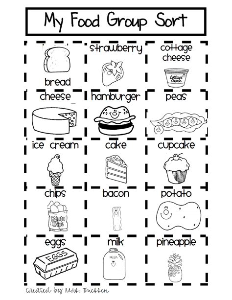 Esl kids lesson based on food and drinks vocabulary and food partitives, quantity and the modal verb 'would' for polite requests. My First Grade Food Sort.pdf - Google Drive | Preschool ...