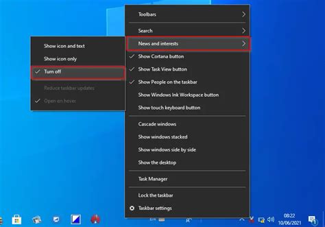 3 Ways To Turn Off Or Disable News And Interests In Windows 10 Taskbar