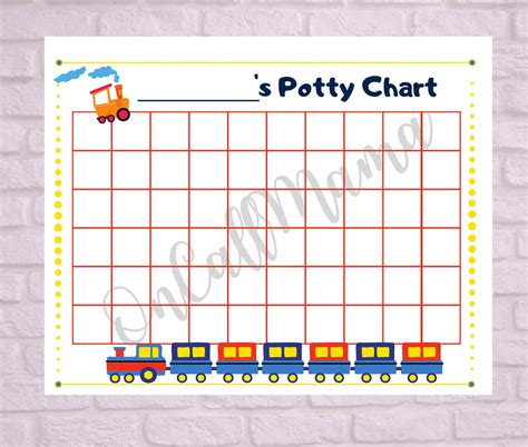 Train Potty Chart Printable
