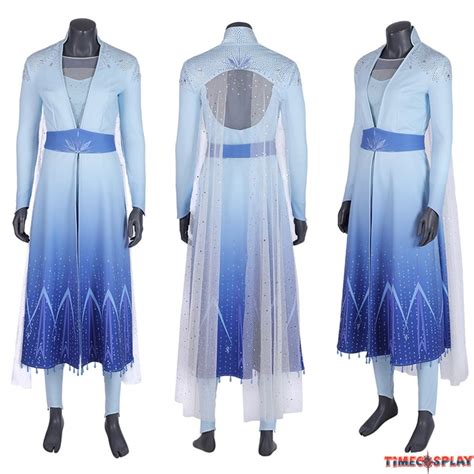 Elsa has left her icy touch allover this dazzling dress. Frozen 2 Elsa Cosplay Costume Fancy Dress Deluxe Version