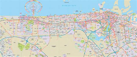 Shows major streets and parks. Dubai Map | Explorer Publishing
