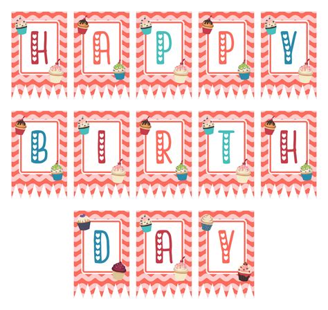 Happy Birthday Banner In Printable Letters Birthday Banner Template Gold Free Printable Banner