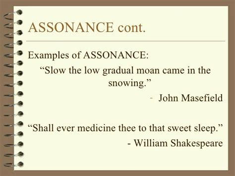 Assonance Examples In Poetry