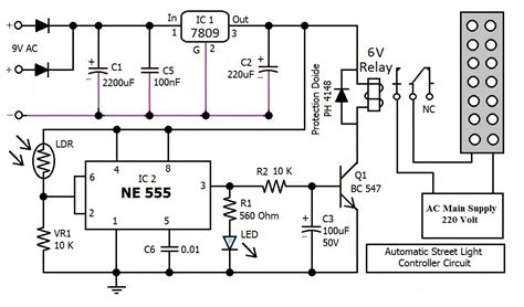 The solar panel is manufactured from monocrystalline silicon, embedded with electronic components. Automatic Street Light Controller Circuit Diagram | Wiring Diagram