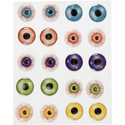Sticker Sheet 20pcs 3d Eyes Vibes And Scribes