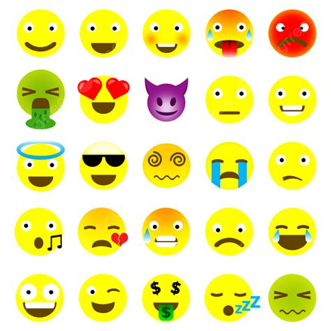 Emoji Vector Png Colección De Emojis Paquete De Emojis Conjunto De