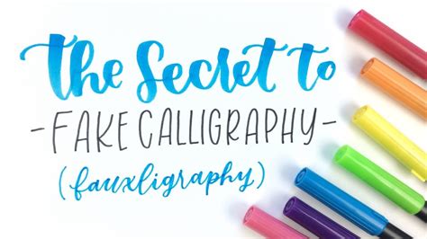 The Secret To Fake Calligraphy Hand Lettering For Beginners Youtube