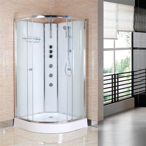 Opus Ilock 1000 Hydro Shower Cabin 1000mm X 1000mm Polar White Glass