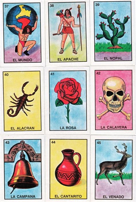 Mexican Loteria Cards Six Pages Of Different Cards Printable Etsy Loteria Cards Etsy