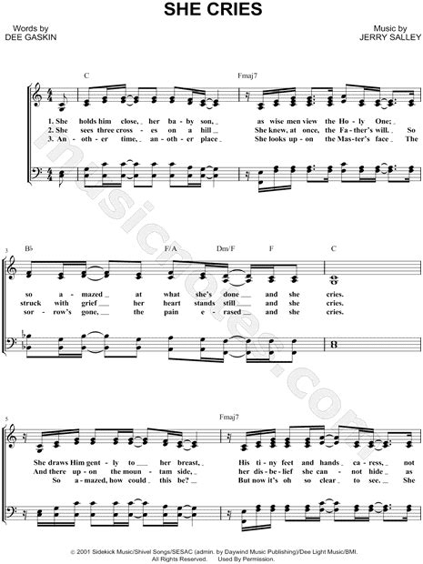 The Hoppers She Cries Pianovocalchords Choral Sheet Music In C Major Download And Print