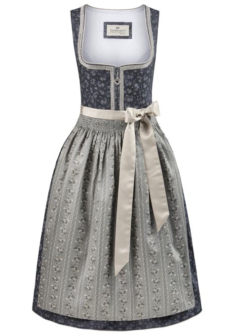 Ladies Dirndl Baya Grey Kitt Traditional Dress For The Oktoberfest Or